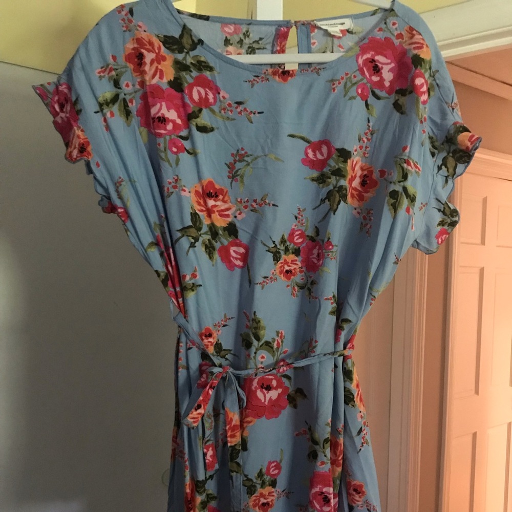 Light blue and floral dress